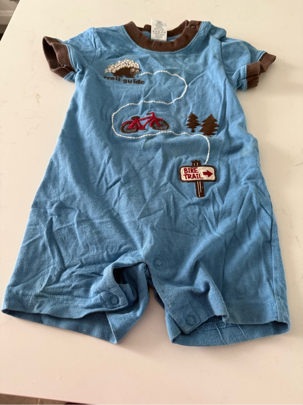 Gymboree Bike Trail Baby Romper size 6-12 months